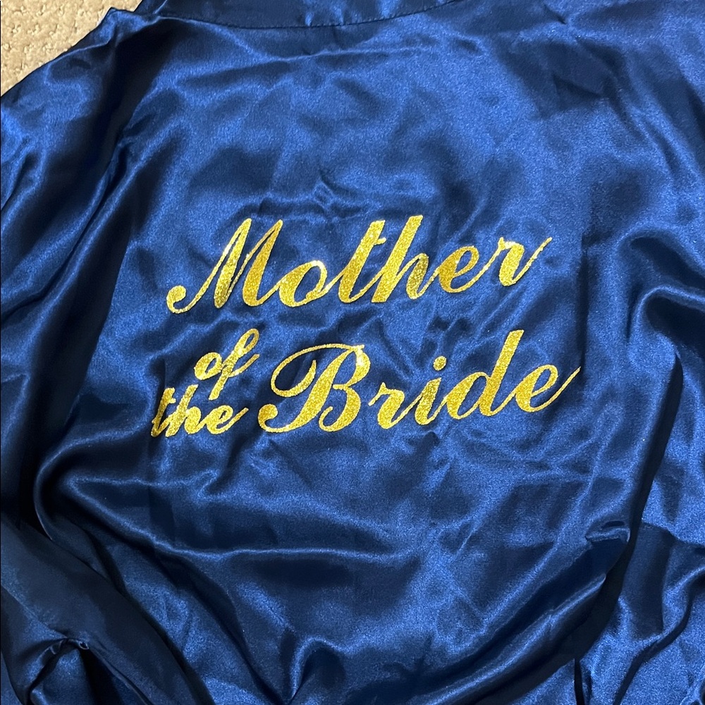 Blue Satin Mother of the Bride Robe